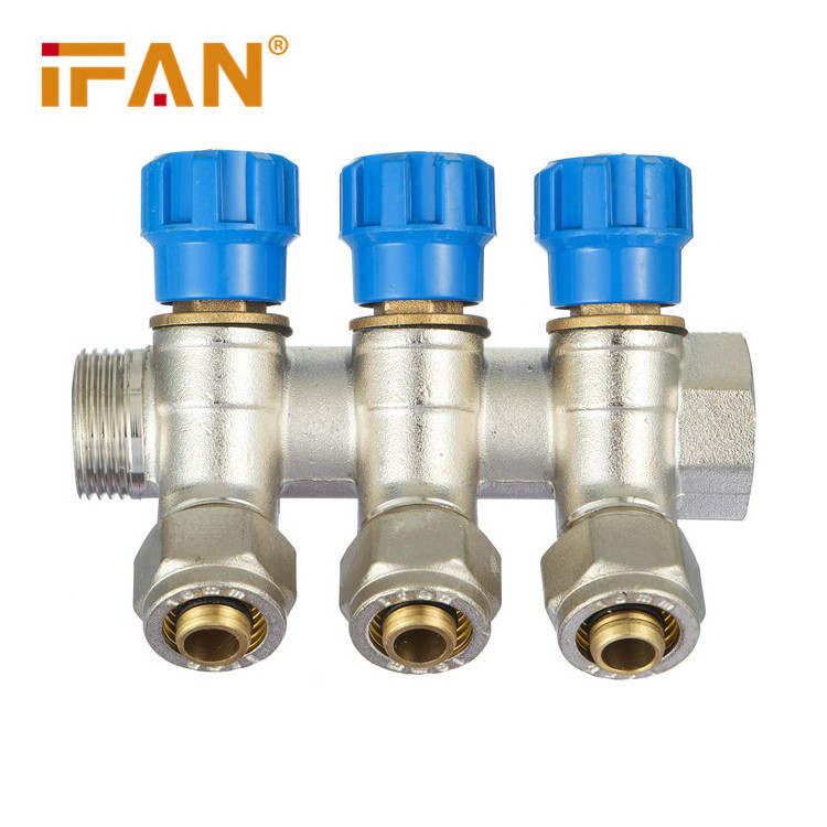 IFAN 58-3 Brass Material 2-6ways Regulating Valves Heating Manifold Manifold Valve Pex Manifold