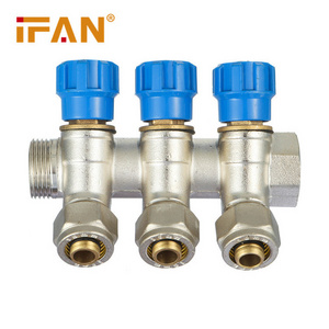 IFAN 58-3 Brass Material 2-6ways Regulating Valves Heating Manifold Manifold Valve Pex Manifold