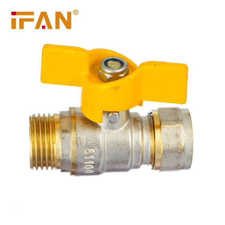 IFAN Popular Goods Red Yellow Level Butterfly Handle Valve Connection 16-20mm 1/2