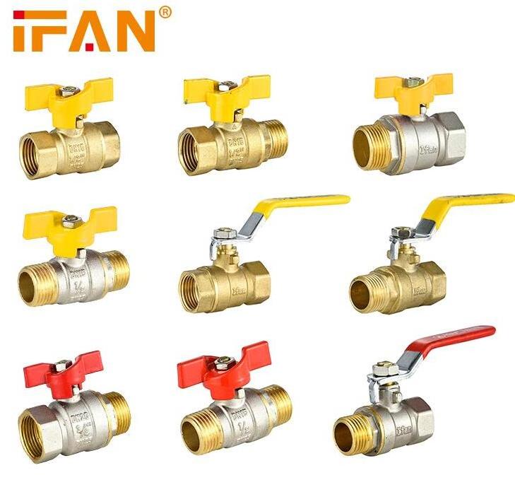 IFAN Popular Goods Red Yellow Level Butterfly Handle Valve Connection 16-20mm 1/2