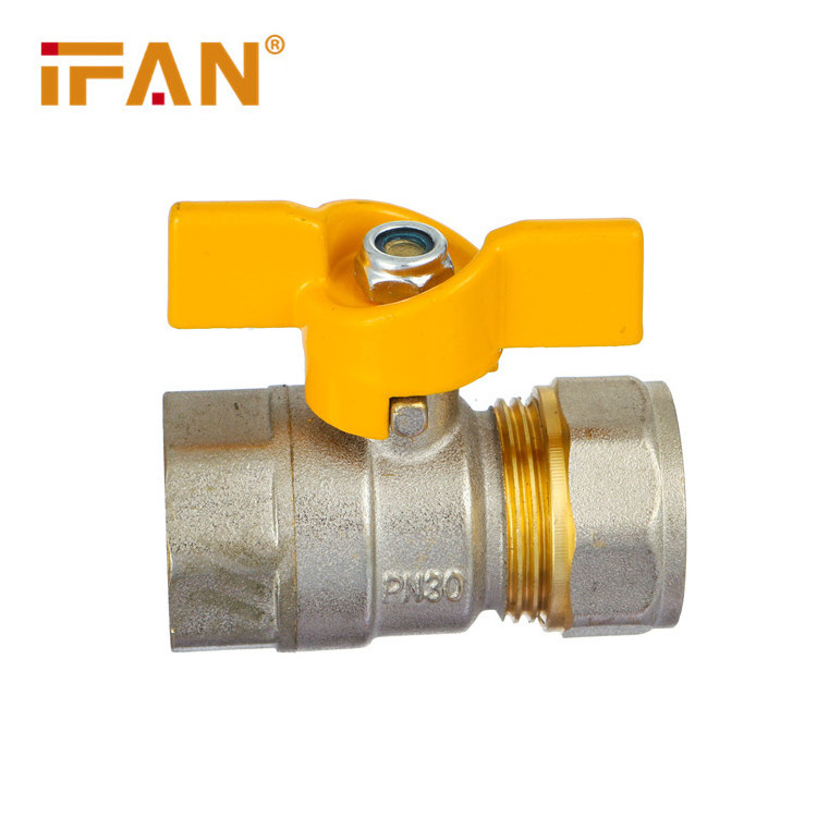 IFAN Popular Goods Red Yellow Level Butterfly Handle Valve Connection 16-20mm 1/2