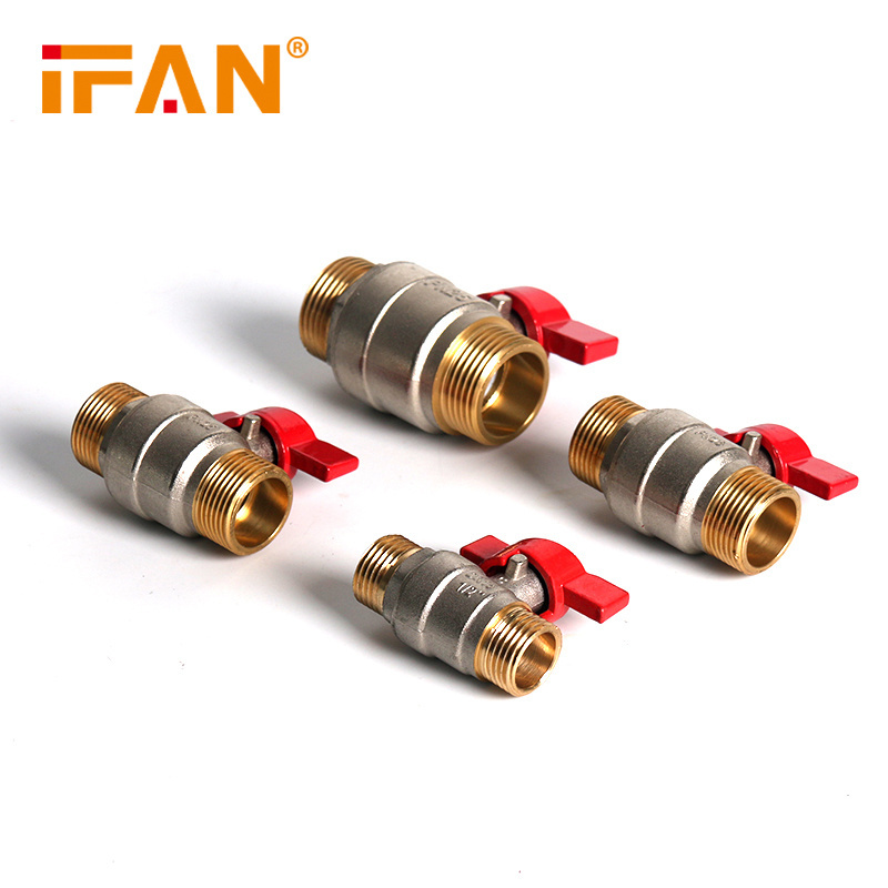 IFAN Professional Manufacturer Nickel Plated Gas Brass Valve 1/2