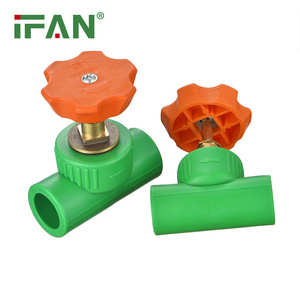 IFAN Different Handle Types 20-63MM Iron Ppr Gate Valve Plastic Ppr Stop Valve