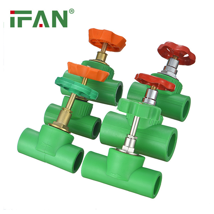 IFAN Different Handle Types 20-63MM Iron Ppr Gate Valve Plastic Ppr Stop Valve