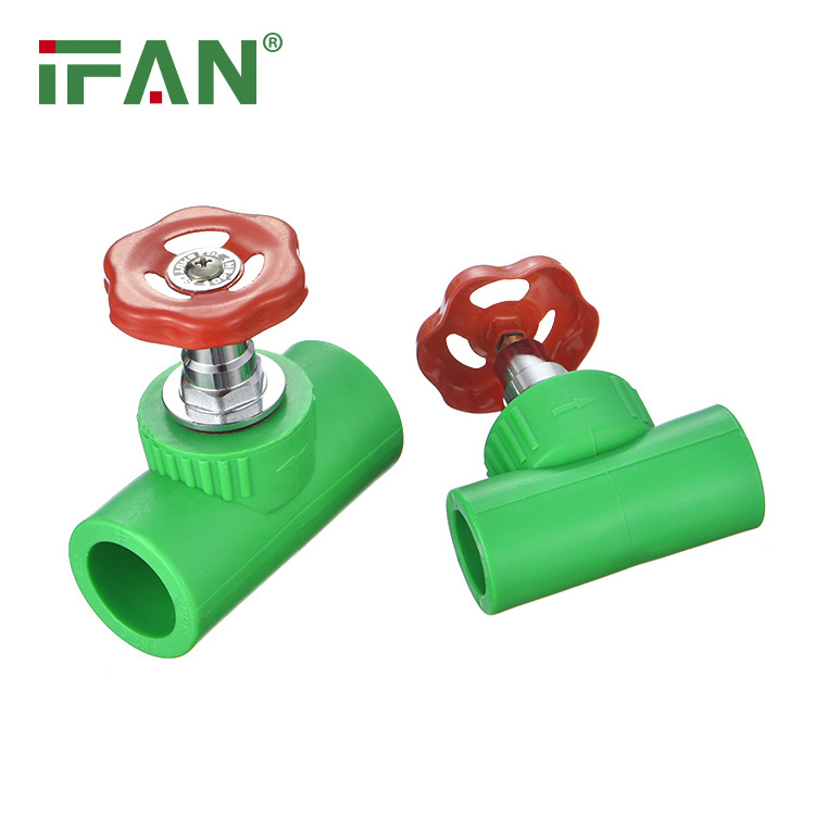 IFAN Different Handle Types 20-63MM Iron Ppr Gate Valve Plastic Ppr Stop Valve