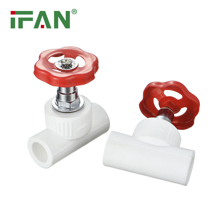 IFAN Different Handle Types 20-63MM Iron Ppr Gate Valve Plastic Ppr Stop Valve