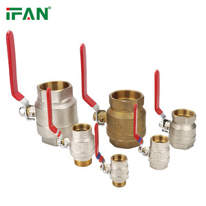 IFAN Manufacture 1/2 Inch Long Handle Brass Valve Manual High Pressure 1 Inch Brass Ball Valve Forged Full Flow Water Ball Valve