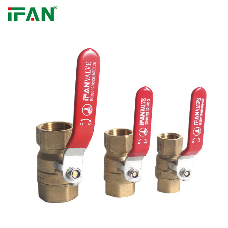 IFAN Manufacture 1/2 Inch Long Handle Brass Valve Manual High Pressure 1 Inch Brass Ball Valve Forged Full Flow Water Ball Valve