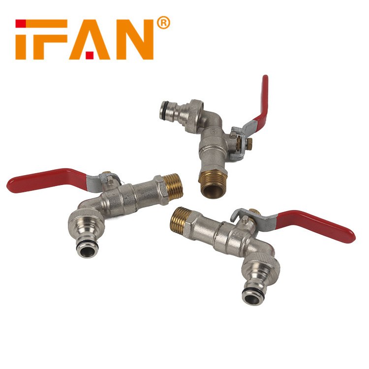 IFAN Factory Manufacture Brass Plumbing Water Tap Bib Cock Washing Machine Hose Tap Bibcock Water Faucet