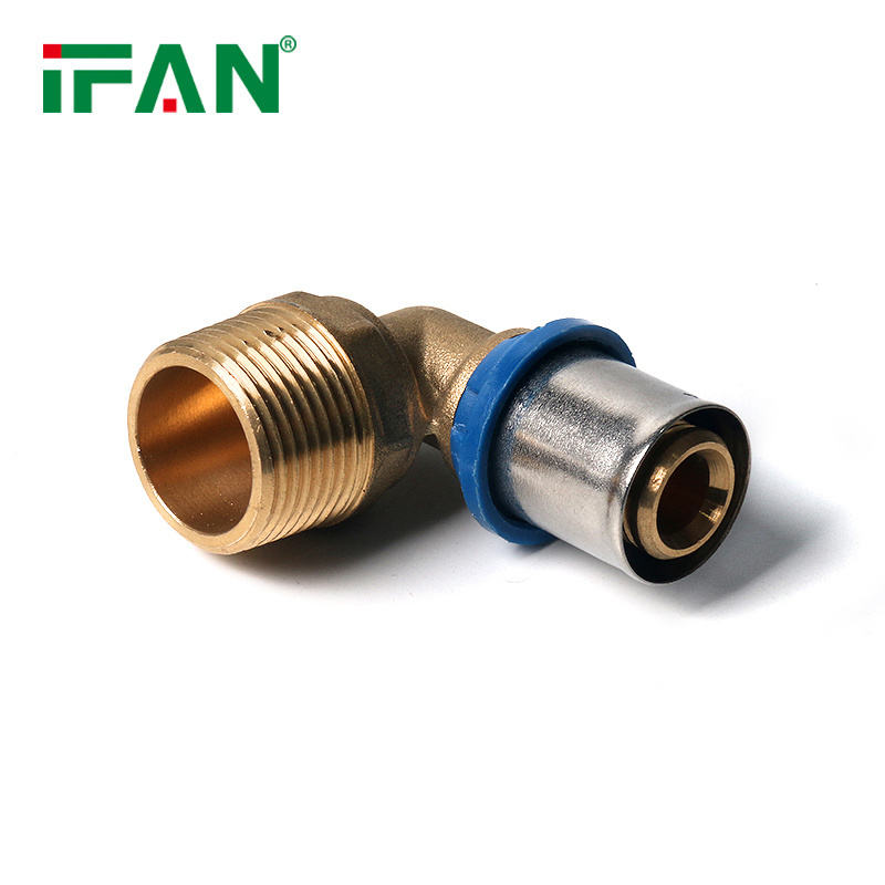 IFAN Factory Supply 16-32mm Brass Press Fittings Plumbing Pex Fittings Tube Connector Pressfitting Pex Al Pex Press Fittings