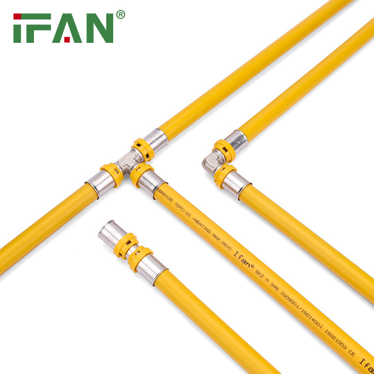 IFAN Gas Supply PEX Al PEX Pipe Composite Laser Plumbing Materials Yellow Customized Per Roll PEX Gas Pipe