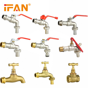 IFAN Factory Manufacture Brass Plumbing Water Tap Bib Cock Washing Machine Hose Tap Bibcock Water Faucet