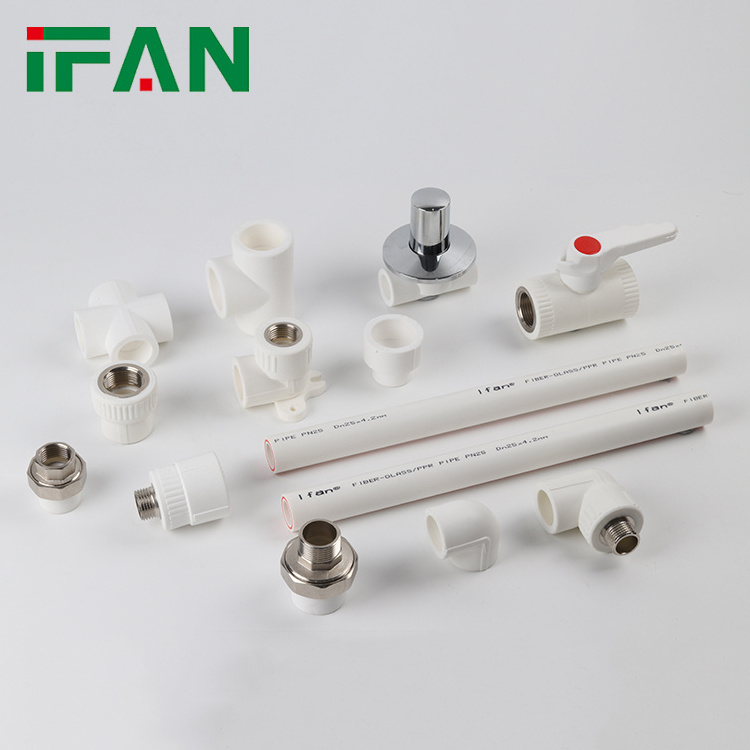 IFAN Green White Polypropylene Water Plumbing Fittings Materials Reducing PPR Elbow PPRC Fittings Plastic PPR Pipes Fittings