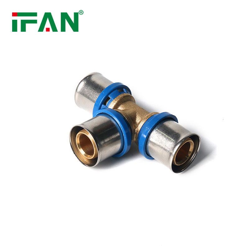 IFAN Factory Supply 16-32mm Brass Press Fittings Plumbing Pex Fittings Tube Connector Pressfitting Pex Al Pex Press Fittings