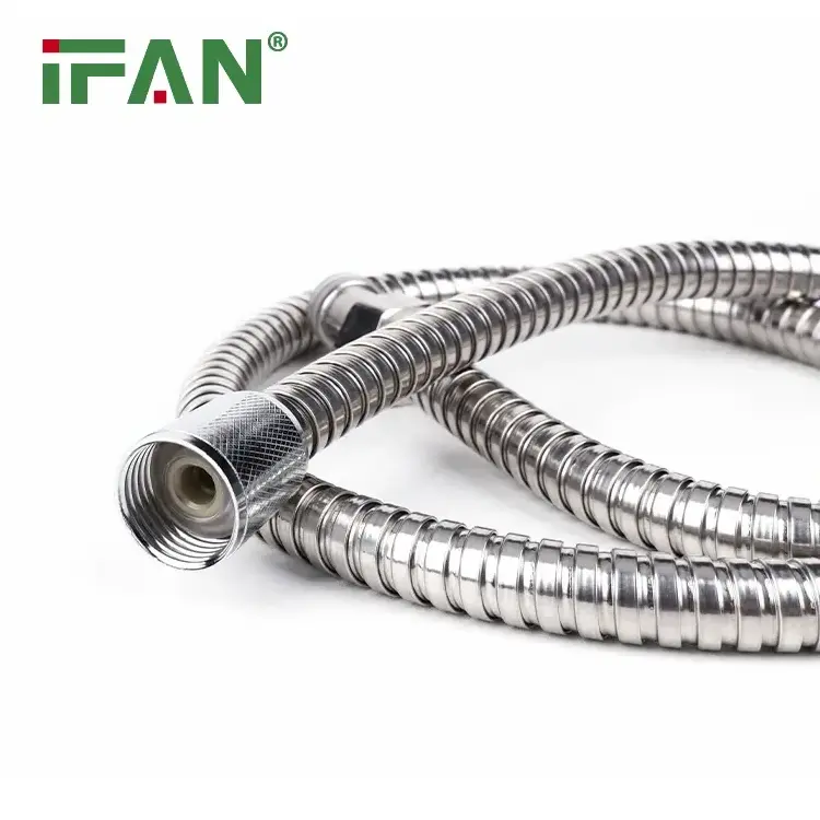 IFAN Stainless Steel Hose EPDM Inner Tube 1.5M Double Lock Thread Shower Flexible Braided Hose Plumbing Hose