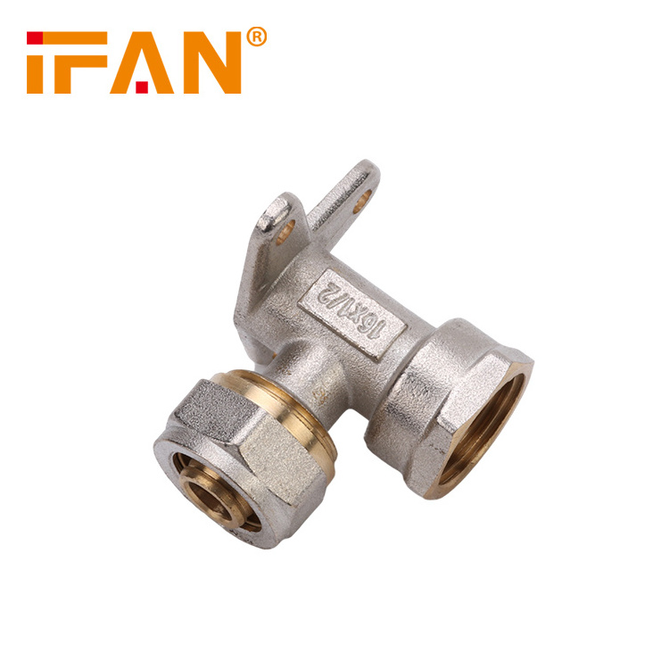 IFAN Wholesale Custom PN16 PEX Compression Fitting Sliver Color Brass Compression Fitting Elbow