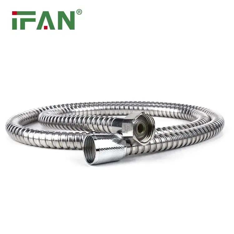 IFAN Stainless Steel Hose EPDM Inner Tube 1.5M Double Lock Thread Shower Flexible Braided Hose Plumbing Hose