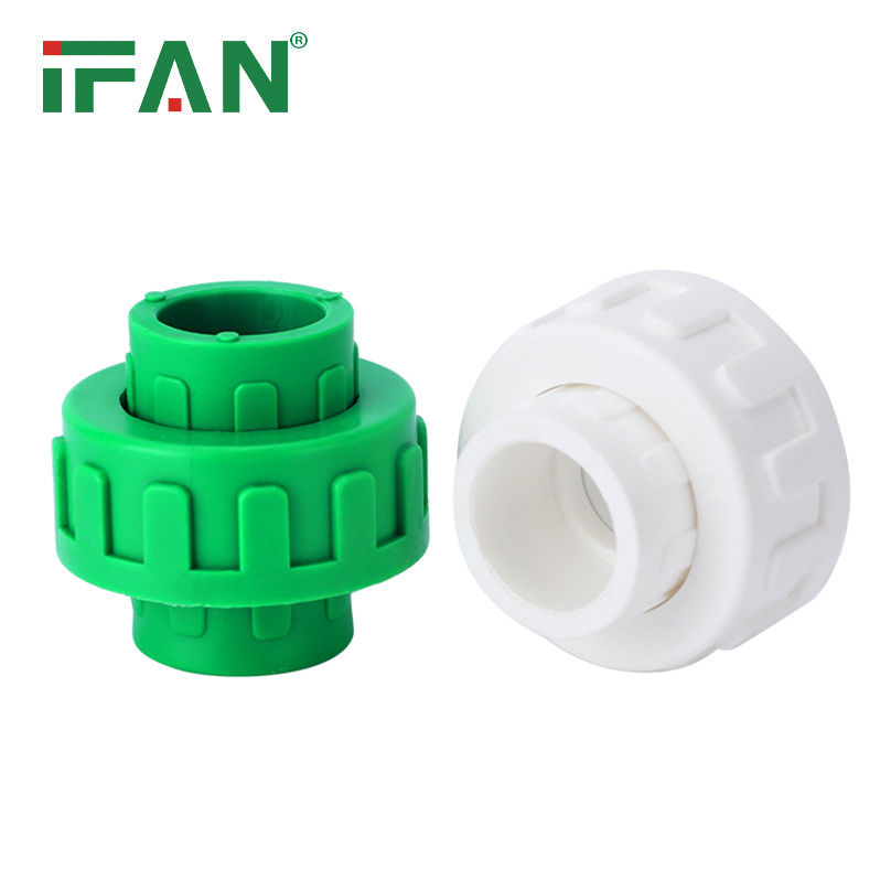 IFAN Hot Sale Plastic Material PPR Union PN25 Green PPR Pipe Fittings