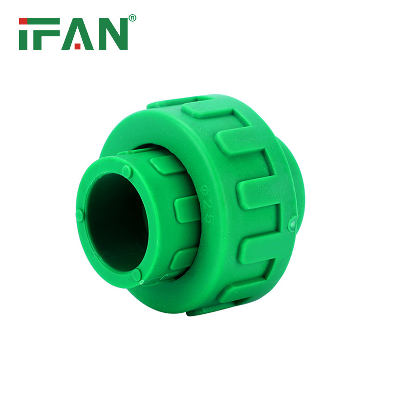 IFAN Hot Sale Plastic Material PPR Union PN25 Green PPR Pipe Fittings