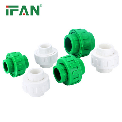 IFAN Hot Sale Plastic Material PPR Union PN25 Green PPR Pipe Fittings