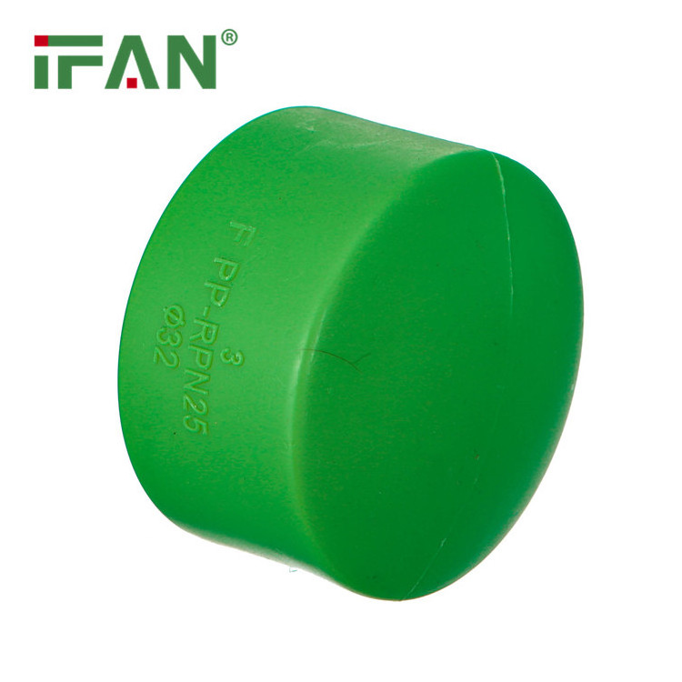 IFAN Factory Supply ODM OEM PPR Plumbing Fittings 20-110mm Green End Cap PPR Pipe And Fitting