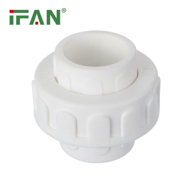 IFAN ODM Size Color Germany Standard PPR Plumbing Fittings Plastic White Union PPR Pipe And Fittings