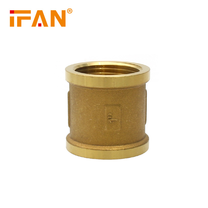 IFAN Brass Fittings Plumbing Material Gas Hose Nipple Cap Tee Socket Brass Threaded Brass Pipe Fittings