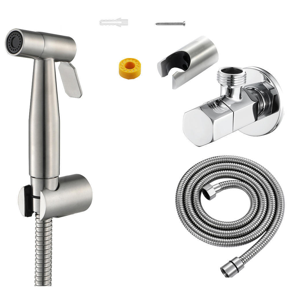 IFAN Handheld Bidet Sprayer Toilet Stainless Steel Adjustable Pressure Bidet Faucet Diaper Sprayer Set with Hose Attachment