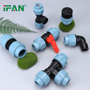 IFAN Factory HDPE Pipe Fitting PP Compression Ball Valve PE Compression Fittings Hdpe Ball Valve