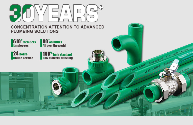 IFAN Factory Supply ODM OEM PPR Plumbing Fittings 20-110mm Green End Cap PPR Pipe And Fitting