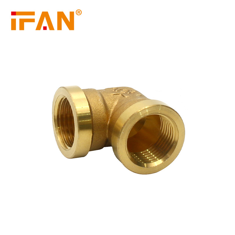 IFAN Brass Fittings Plumbing Material Gas Hose Nipple Cap Tee Socket Brass Threaded Brass Pipe Fittings