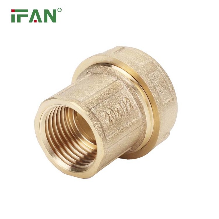 IFAN Factory Custom HDPE PP Pumping Compression Fittings Brass Compression Forging Pe Brass Pipe Connector Fitting For Pe Pipe