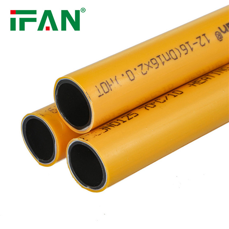 IFAN High Quality Yellow Black Color 16-32MM Aluminium Plastic Composite Overlap PEX Gas Pipe