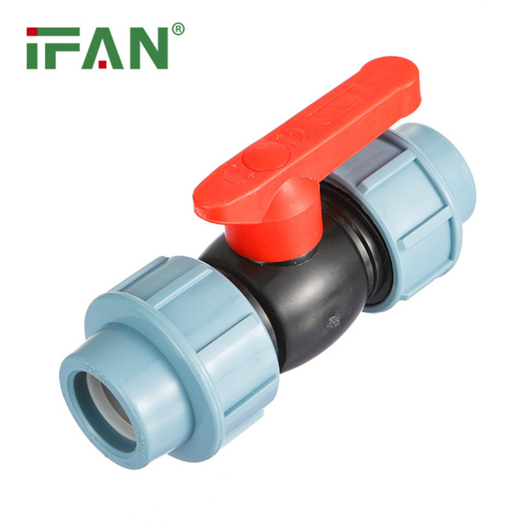 IFAN Factory Wholesale HDPE Water Pipe Fittings 20-110mm PE Pipe Fittings Equal Valve HDPE Ball Valve