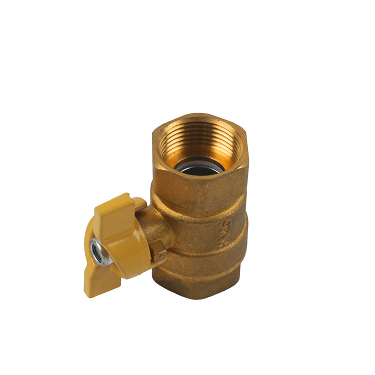 IFAN 1/4'' - 4'' Size Water Valve Long Handle Thread Galvanized Brass Ball Valve For Water Use