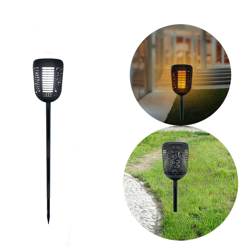 Garden Outdoor Solar Recharge Torch light Landscape Led Bug Zapper Mosquito Flying Insect Killer Torch