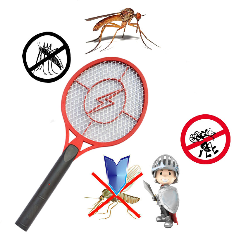 Household Bug Zapper Fly Killer Insect Pest Catcher Battery Hand Mosquito Plastic Fly Swatter Racket