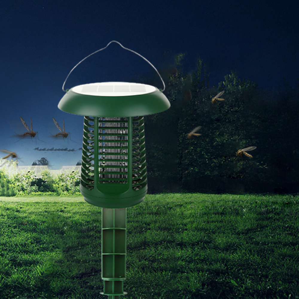 Solar UV LED Fruit Fly Insect Killer Lamp Rechargeable Fly Trap Bug Zapper Anti Mosquito