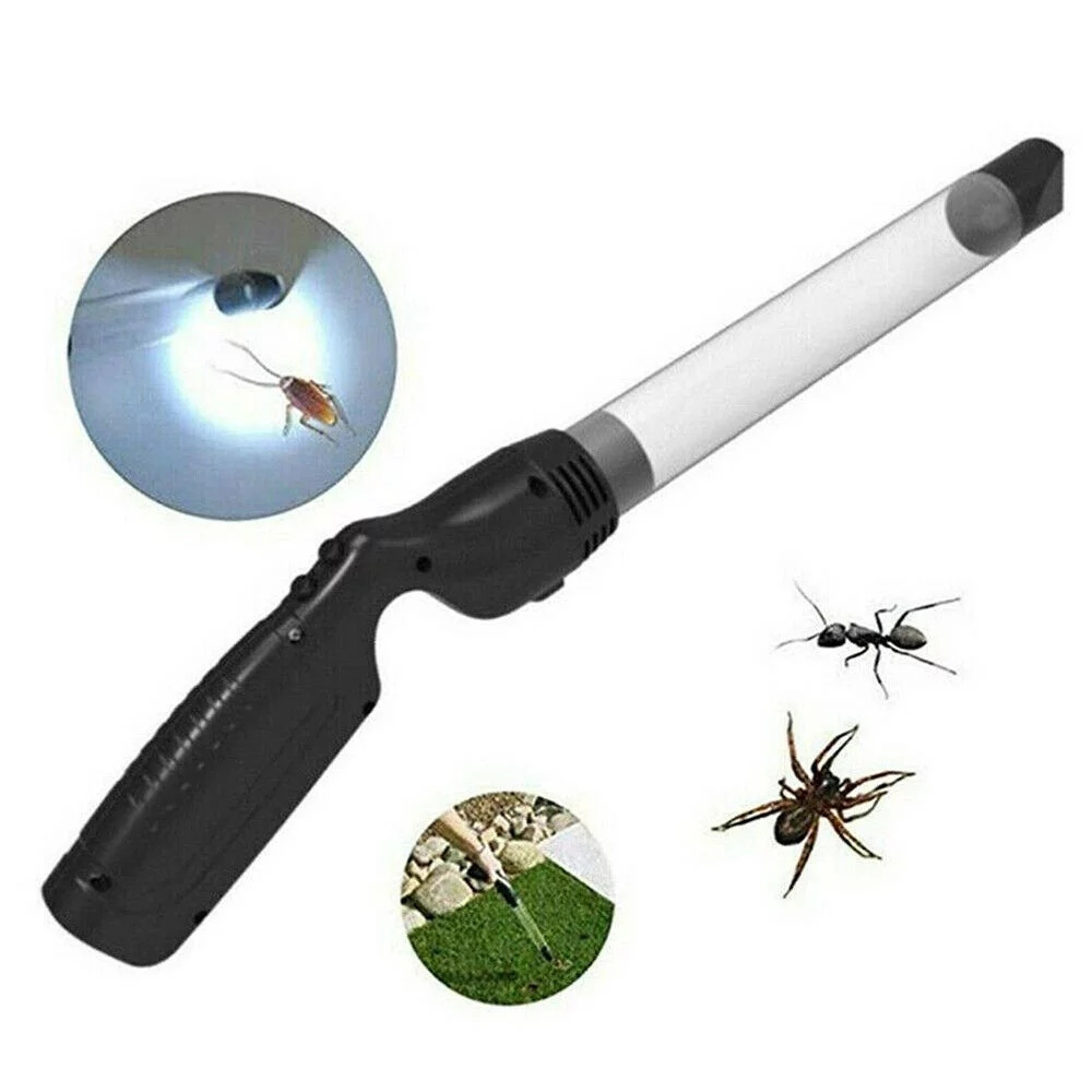 Home Office Handheld Insect Fly Bugs Buster Suction Trap Bug Vacuum Insect Spider Pest Bee Catcher With Led Light