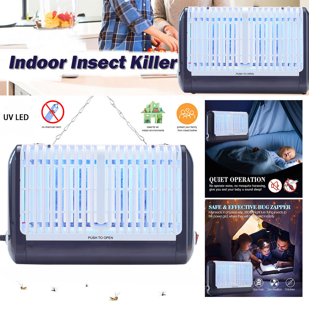 Indoor Wall Mounted Electric Bug Insect Killer Pest Control Electronic UV LED Mosquito Killer Lamp