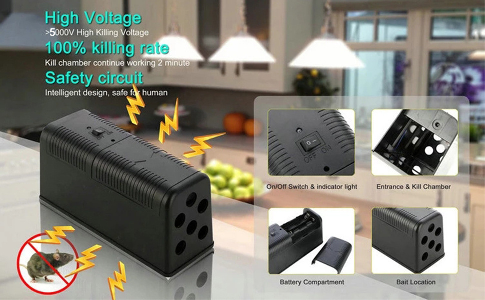 Wholesale Indoor EPA Battery Electric Rat Trap Mouse Zapper Rat Killer