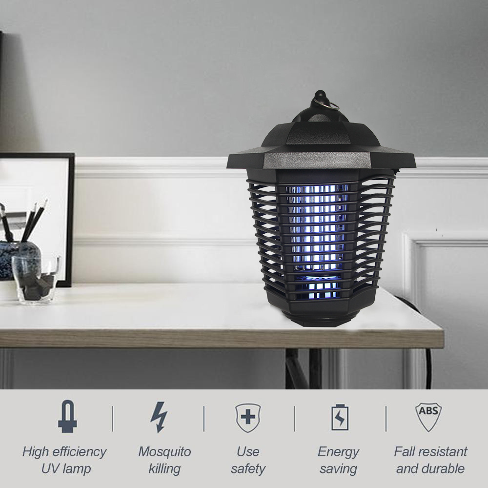 Electronic Bug Zapper Indoor Fly Insect Killer 3000V Powerful 365NM UV Tube Electric Shock Mosquito Lamp Trap