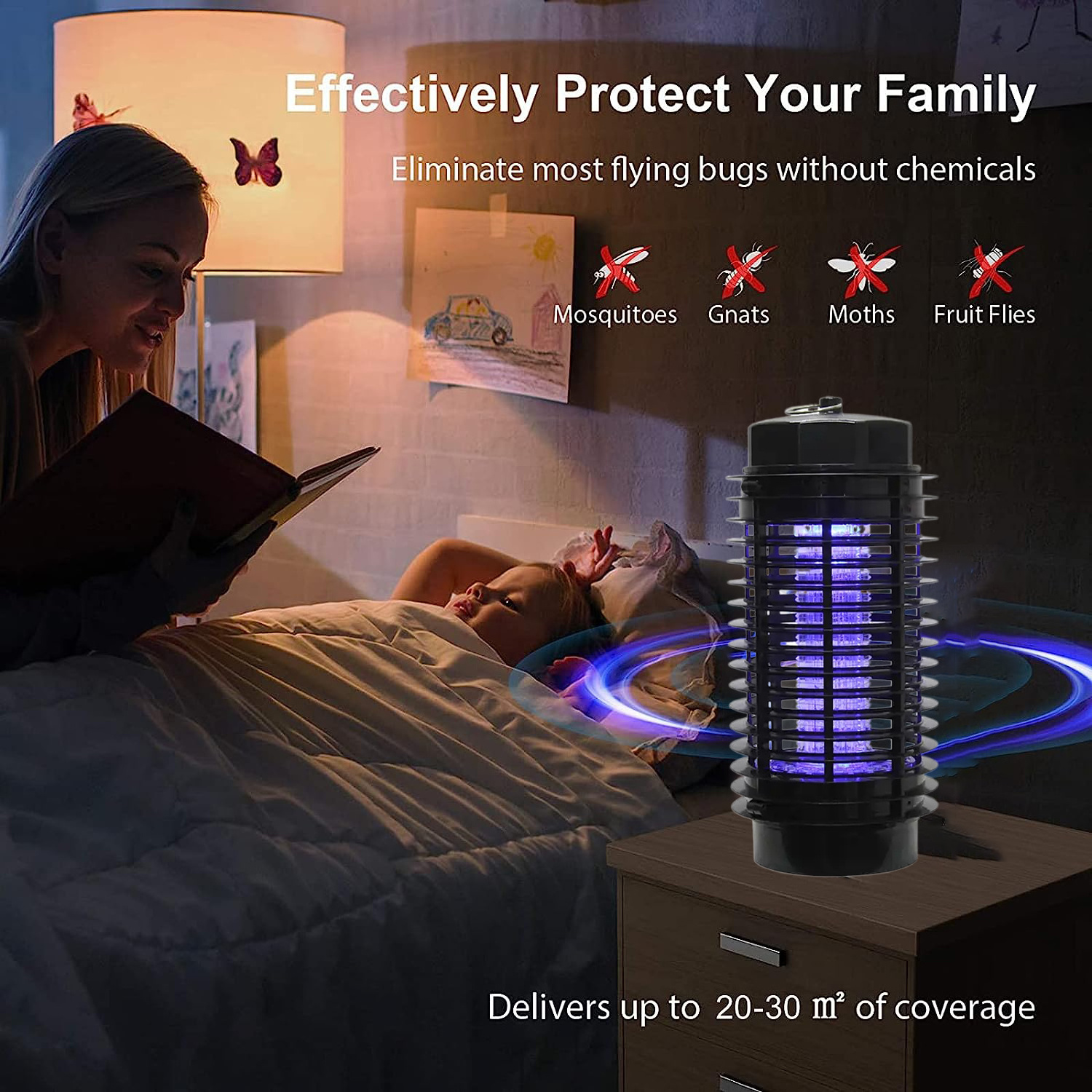 High Effective Electric Pest Control Insect Trap Mosquito Killer Lamp Indoor Electronic Bug Zapper