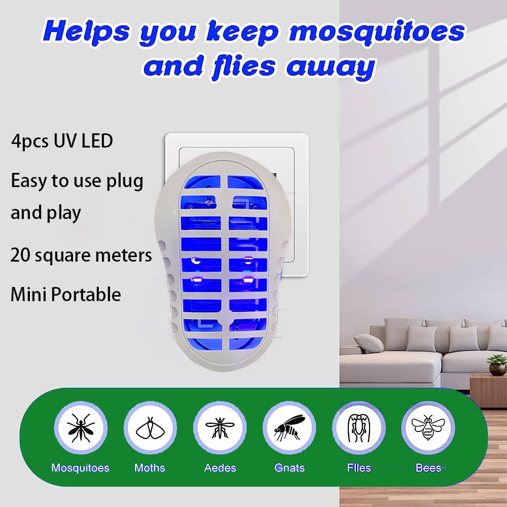 Indoor Plug In Mosquito Killer Lamp Bug Zapper Electric Portable Home Flying Insects Trap Zapper With UV LED