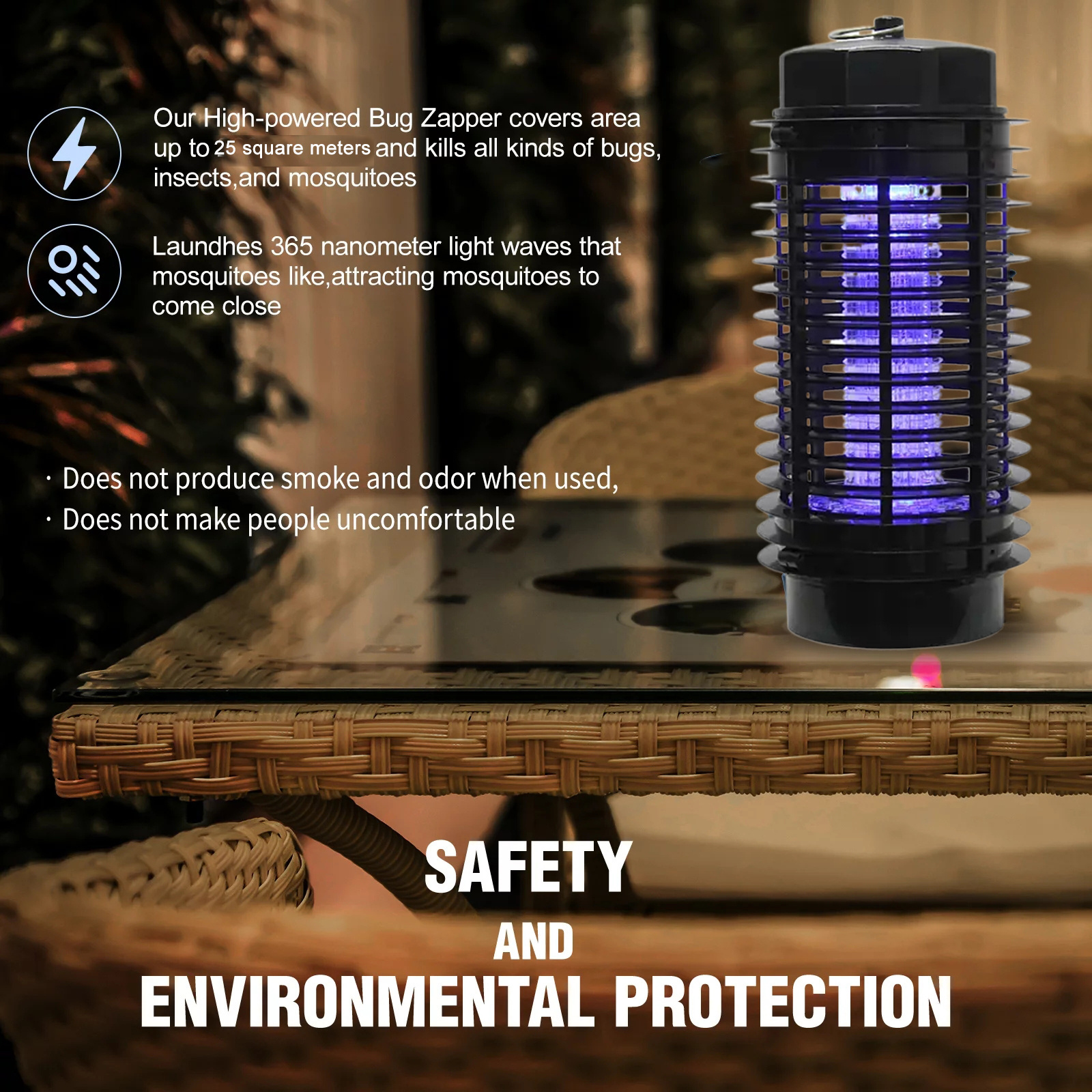 Pest Control Electronic Fly Bug Insect Repellent Zapper Trap Indoor Bug Zapper Electric Anti Mosquito Killer Lamp