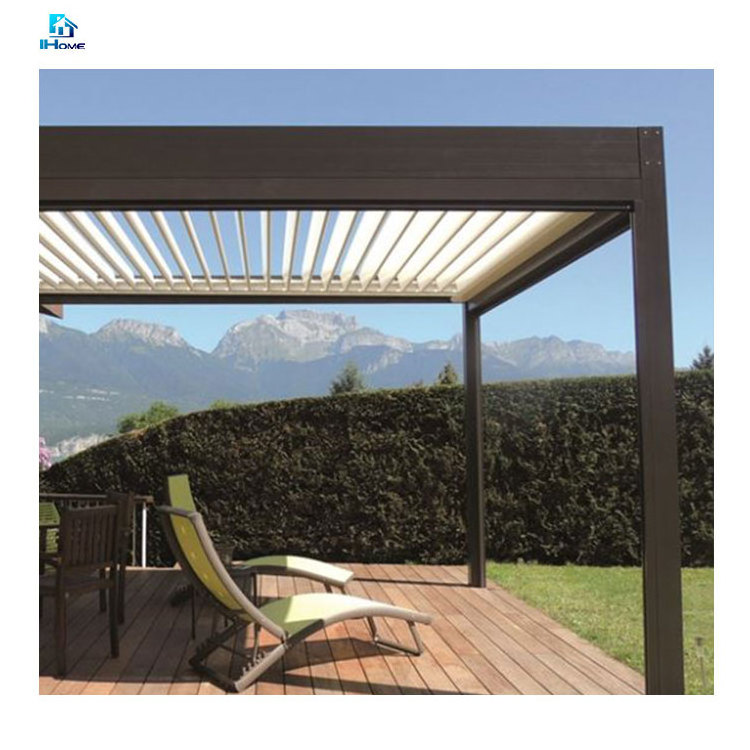 Waterproof Gazebo Pergola Aluminum Outdoor Louvre Pergola Kit