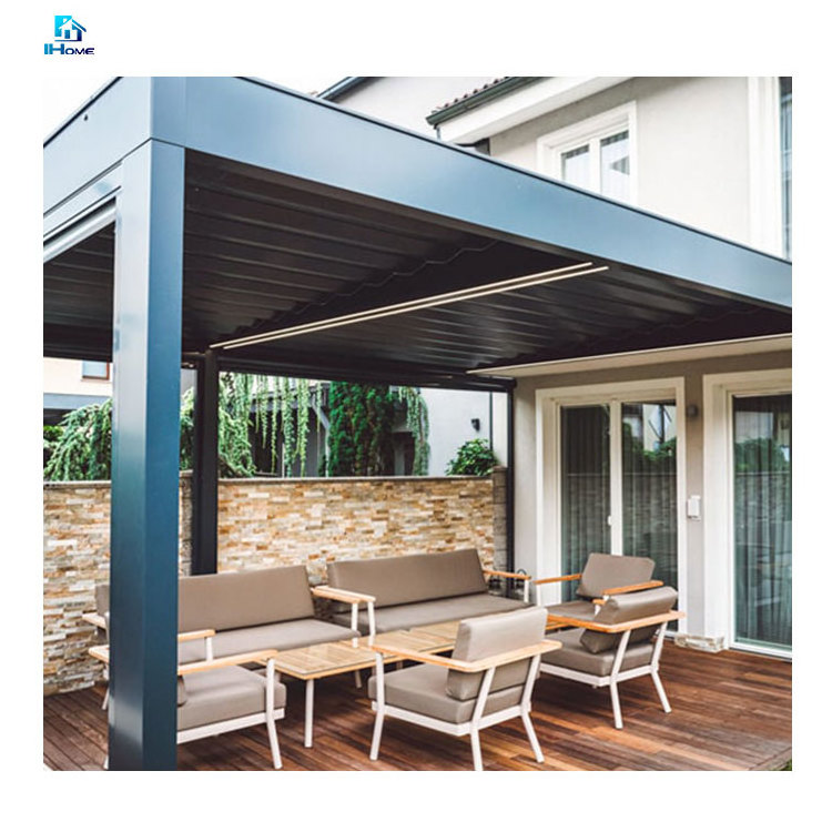 Waterproof Gazebo Pergola Aluminum Outdoor Louvre Pergola Kit