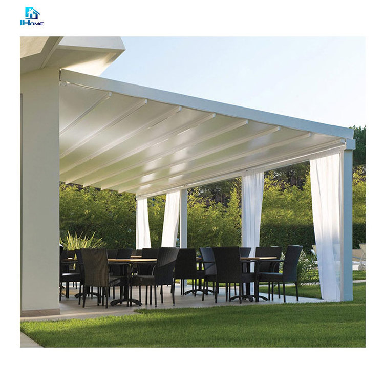 Automatic Bioclimatic Shape Aluminum Pergola Louvered Roof Outdoor Gazebo