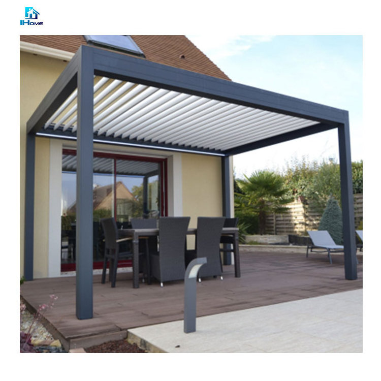 Outdoor Motorized Aluminum Pergola Modern Gazebo Tent Brackets Kits