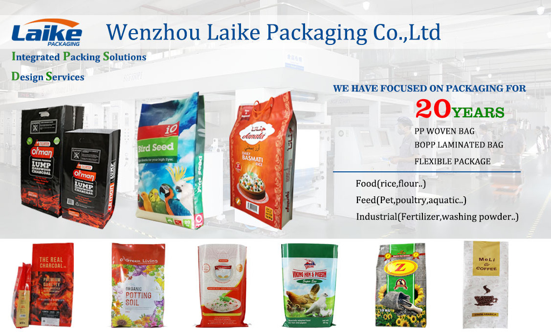 Custom design bopp laminated pp woven animal feed packing bag bulk pig cattle chicken feed bag 50kg 25kg poultry feed bag